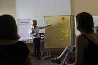 Die Agentur eresult analysiert mit den Teilnehmenden die Navigationsstruktur. (Foto: Franz Schünzel)
